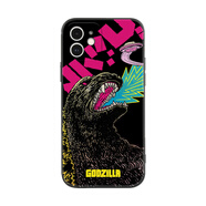 萬(wàn)浮生日本哥斯拉怪獸原宿風(fēng)插畫(huà)適用iPhone15Promax軟殼16pro/14plus蘋(píng)果13mini手機殼12/11 飛碟哥斯拉-黑殼 iPhone 16 plus