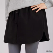 紐菲奧納鯊魚(yú)褲遮屁股神器黑色厚款毛呢半身裙小屁簾女遮臀打底百搭疊穿 黑色毛呢【加厚紐扣款】 XL【125-145斤】