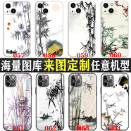 WENYAFF 紅米note11TPro硅膠手機殼Redmi10A保護套note15pro+全包K40S防摔K50/k70/K80至尊版軟動(dòng)漫二次元 復古水墨畫(huà)油畫(huà)-竹子 高清玻璃殼-硬面軟邊-下單請留言型號和圖案編號