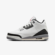 耐克（NIKE）耐克（NIKE）Jordan 3 GS AJ3 喬3籃球鞋  398614 水泥灰 黑 火焰紅DM0967-106 36.5