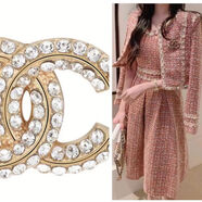 嬋町毛呢外套女2024年新款2024秋冬套裝名媛小香風(fēng)粗花呢甜美短外套+ 裝+胸針1 S小碼收腰修身款 86-96斤左右