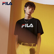 FILA 斐樂官方情侶短袖T恤2025夏季經(jīng)典LOGO圓領(lǐng)純棉寬松上衣