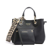 阿瑪尼（ARMANI）EA女士可拆卸肩帶子母包手提單肩包 黑色 EW000361 AF12103 MC032