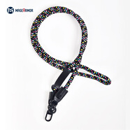 魔幻斯盾手機掛繩iPhone適用蘋(píng)果掛脖斜挎手機繩背帶DIY可調節防丟便攜手機鏈掛飾華為小米可用贈墊片 【黑彩色】多功能手機掛繩丨120cm登山繩