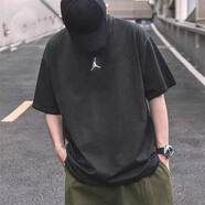 耐克（NIKE）短袖男裝 夏季新款運動服Jordan AJ飛人籃球透氣時尚休閑T恤 DH8922-010/做舊黑/AJ小飛人 L