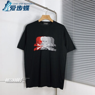 愛(ài)步蝶mmj歐洲站輕奢2024骷髏頭印花歐美潮牌霸氣搖滾rocker純棉短袖T恤 黑色 S