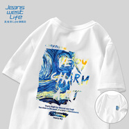 JEANSWEST LIFE真維斯國(guó)潮短袖t恤男夏季中國(guó)舞獅潮流半袖男大童純棉寬松打底衫