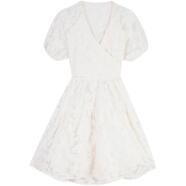 巷舍廣州沙河秋裙子新款2024流行爆款韓國女裝歐根紗鏤空連衣裙夏季法 乳白色 S