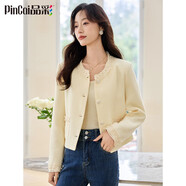 品彩（PinCai）短外套女氣質(zhì)減齡小香風外套高級感短款休閑上衣P51D013