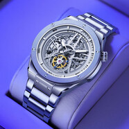 KASSAW聯(lián)名尼古拉·特斯拉星艦系列手表男士機械表鏤空航天星艦創(chuàng)意設計 升級加強版-寰宇 極地銀