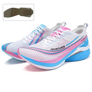 艾跑者IRUNSVAN影翼2.0全掌尼龍碳板跑鞋男休閑運動(dòng)跑步鞋超輕馬拉松體考訓練鞋 新青梅煮酒/水清藍 2.0纖維碳板 44