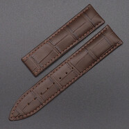 瑪薩琪適配雷達表帶鉆霸/晶璨系列R22861165/R14129116折疊扣鱷紋真皮手表帶rado男女配件皮表鏈 (無(wú)扣)咖色加厚鱷紋 21mm