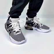 耐克（NIKE）男鞋2025新款夏季詹姆斯籃球鞋實(shí)戰(zhàn)緩震休閑鞋運(yùn)動(dòng)鞋 DM1122-100白色金屬銀黑 44