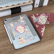 MOROCK【3+Y支撐】適用ipad pro保護(hù)套磁吸搭扣無筆槽2025蘋果平板air7/6防彎亞克力背板可拆分透明硬殼 【月光愛麗絲】Y型磁吸拆分/防彎背板 ipad7/8/9代(10.2英寸)