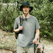 探拓（TECTOP）戶外短袖輕薄透氣圓領(lǐng)T恤 上衣2422111TX千山翠XL