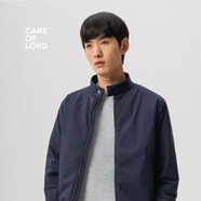 CARE OF LORD 日本面料男士秋季哈靈頓風(fēng)格外套3M薄棉夾克立領(lǐng)棉服8273 藏青色 M