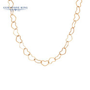 GEM STONE KING GSK 18K金頸鏈愛(ài)心形鎖骨鏈CHOCK疊戴項鏈 45cm520禮物 預售15天內發(fā)貨