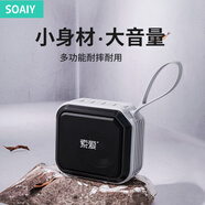 索愛C16藍(lán)牙音箱迷你便攜式插卡u盤廣場(chǎng)舞音響無線小型音樂播放器低音炮高音質(zhì)大音量隨身聽防摔收款 尊享版灰色【2500mAh超長(zhǎng)續(xù)航】