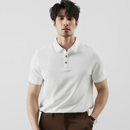 富紳（Virtue）夏季索羅娜涼爽親膚短袖POLO衫男士商務(wù)休閑透氣保羅衫 白色 XL (140-160斤)