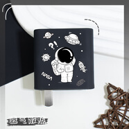 HAPPYMAKER數(shù)據(jù)線纏繞繩120W快充頭套適用iQOONeo10Pro/Neo10充電器保護(hù)套iQOO13/12充電線硅膠套vivox100s殼 vivo120W單頭套印花款【黑色宇航員】