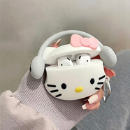 創(chuàng)昌越黑底機(jī)器人 適用于魔音Beats studio buds藍(lán)牙耳機(jī)套卡通防摔軟硅膠防摔殼 BeatsStudioBuds保護(hù)套 【戴耳機(jī)音樂(lè)貓】送掛鉤 魔音Beats studio bud保護(hù)套