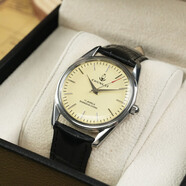 碧允老表上海產(chǎn)老庫存機械表牌手動(dòng)上發(fā)條腕表實(shí)心鋼帶 黑色皮帶款（推薦）