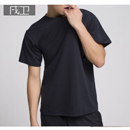 戌衛(wèi) 單位藏青黑T恤男保安t恤體能服夏季訓(xùn)練服圓領(lǐng)安保短袖汗衫 莫代爾短袖T恤 XL/175