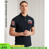 superdry極度干燥/冒險魂短袖t恤男士半袖POLO衫 夏季透氣舒適棉百搭休閑時(shí)尚潮流2025新品 Navy藍色 L 碼適合胸圍102-107cm