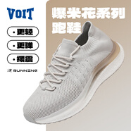 沃特（VOIT）運(yùn)動(dòng)鞋男士休閑鞋輕便飛織透氣緩震軟底健步鞋女運(yùn)動(dòng)會(huì)學(xué)生跑步鞋 啞灰色 42