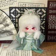 旭力星棉花娃娃娃衣古裝20cm古風(fēng)氣質(zhì)漢服男娃衣套裝衣服生日禮物無(wú)發(fā)冠 綠色娃衣20cm六點(diǎn)套 無(wú)娃僅衣服