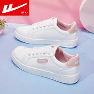 回力女鞋小白鞋女夏季新品女鞋網(wǎng)面運(yùn)動(dòng)板鞋女時(shí)尚百搭透氣休閑鞋子女 皮面-0660白粉 35