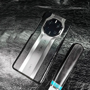 桐汝壁適用華為mate50rs保時(shí)捷手機殼真皮保護套mate40RS典藏版小眾商 圣羅黑牛皮+電鍍 華為Mate40RS保時(shí)捷設計