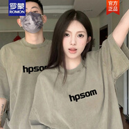 羅蒙（ROMON）情侶裝t恤夏裝2025新款春夏季短袖潮牌感套裝不一樣情侶衣服 女款淺軍綠+男款淺軍綠 S/S