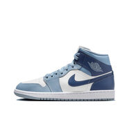 耐克（NIKE） Air Jordan 1 AJ1喬1女子籃球鞋BQ6472 白藍BQ6472-140 37.5