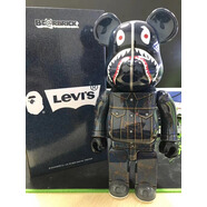宰摟bearbrick400網(wǎng)紅暴力熊積木熊家居擺件客廳電視柜裝飾品手 李維斯