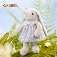 伽百利Gabriel毛絨玩偶可愛(ài)花耳兔娃娃玩具兒童抱枕生日禮物女生禮物女 W1813E小開(kāi)心 淺灰 30cm