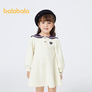 巴拉巴拉童裝女童連衣裙海軍領(lǐng)學(xué)院風(fēng)裙子可愛(ài)兒童秋裝撞色潮201323111016