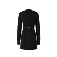 太平鳥【商場同款】冬季新款精致腰帶連衣裙A1FAD4435 黑色 L