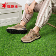 SPIDERKING男鞋時(shí)尚戶(hù)外鞋子百搭男網(wǎng)面透氣運動(dòng)鞋男士休閑旅游鞋 土黃 41 