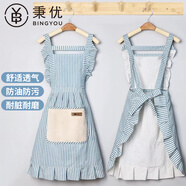 秉優(yōu)圍裙 家用廚房餐飲專(zhuān)用工作服網(wǎng)紅棉麻做飯圍腰時(shí)尚