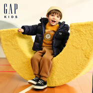 Gap【大小童同款】男童抓絨撞色衛(wèi)褲兒童裝641249 卡其色 110 cm(4-5歲) 亞洲尺碼