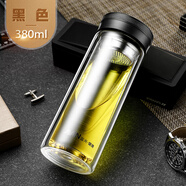 富光（Fuguang）玻璃杯男士商務(wù)水杯出差辦公個人專用杯車載泡茶杯子定制刻字