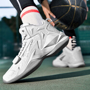 QLHX李丨寧籃球鞋歐·文8代7籃球鞋男運動(dòng)實(shí)戰透氣摩擦有聲音男運動(dòng)鞋 灰白 42