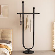 密林網(wǎng)紅衣帽架落地臥室家用室內簡(jiǎn)易金屬不占空間掛衣架輕奢立式衣架 簡(jiǎn)約款黑色衣架+黑色大理石