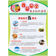 食品質(zhì)量安全宣傳畫(huà)海報掛圖蔬菜水果食物安全基本知識警示漫畫(huà)宣傳欄展板墻貼紙QBH QBH06 食品安全五要點(diǎn) 80*60厘米 PP貼紙