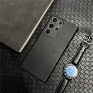 適用于三星S23Ultra手機(jī)殼真皮s22ultra保護(hù)套galaxyS22uS24Ultra全包s2 真皮商務(wù)款【黑色】 三星Galaxy S23 Ultra