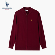 U.S. POLO ASSN.針織衫男士毛衣秋季純棉開衫寬松外套男裝上衣