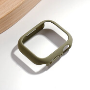 匠戴適用于S9保護(hù)殼蘋果iWatch8手表表殼透明ultra2邊框9鏤空半包硬殼防摔iphone保護(hù)套 卡其色 S6/S5/S4/SE【44mm】
