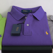 POLO SPORT拉夫勞倫短袖polo衫男純棉小馬標刺繡t恤男商務(wù)翻領(lǐng)保羅半袖體恤 紫色 S 建議100-125斤