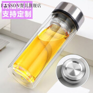 FASSON德國進(jìn)口品質(zhì)鋼化玻璃杯防摔打不碎的大號套裝防爆男女隨手保溫出 500ML-簡(jiǎn)奢銀